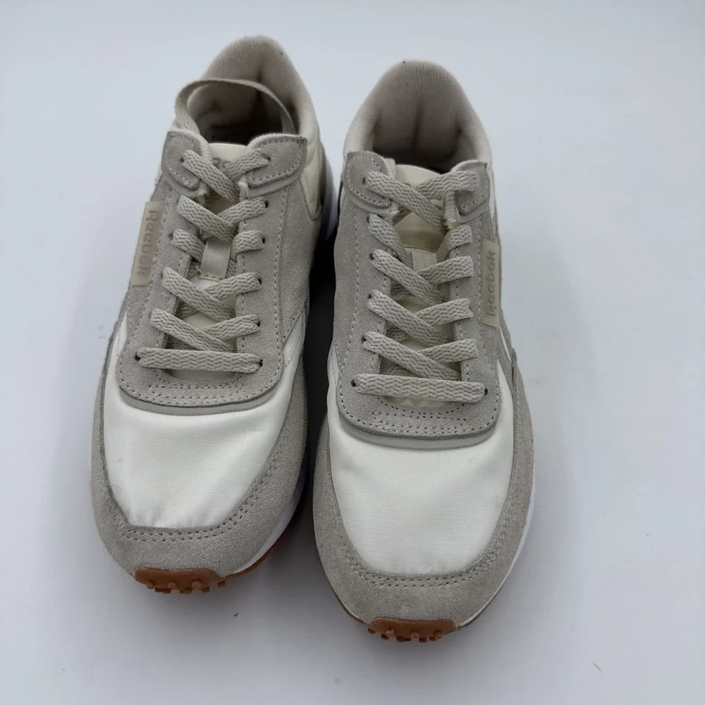 Reebok Classic Nylon Women's Sneakers Casual Shoes Gray Suede White Retro Comfy